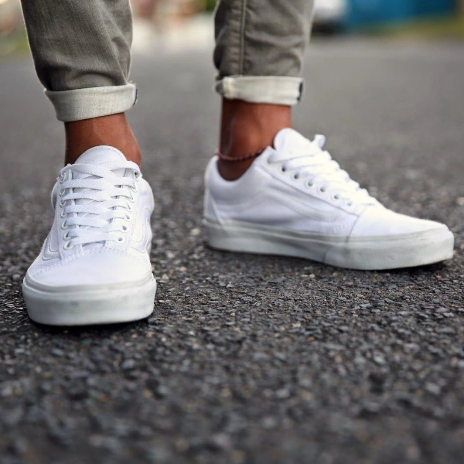 White sneakers